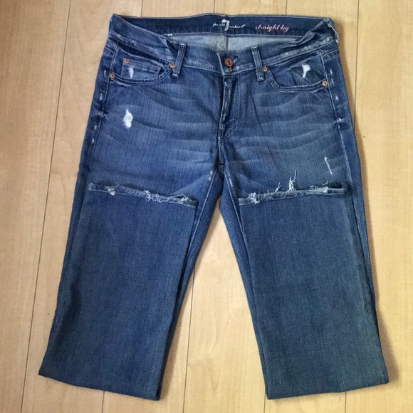 7 For All Mankind Straight Leg Jeans - Picture 2 of 8